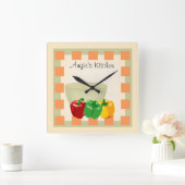 Keukenkeuken - Veggies Vierkante Klok (Huis)