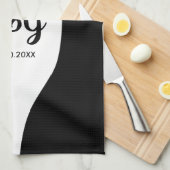 Keukenkeuken voor glazen monogram van glas theedoek (Quarter Fold)