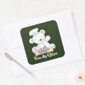 Keukenkeuken voor kerstberen sticker (Envelop)