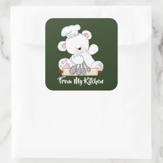 Keukenkeuken voor kerstberen sticker (Tas)