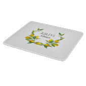 Keukenkeuken waterverf citroen op maat snijplank (Hoek)