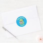 Keukenkeukenapparaat cartoon klassiek ronde sticker (Envelop)