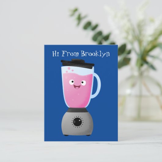 Keukenkeukenapparaat cartoon voor fijne voedselble briefkaart (Staand voorkant)