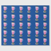 Keukenkeukenapparaat cartoon voor fijne voedselble cadeaupapier (Vlak)