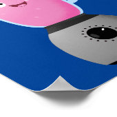 Keukenkeukenapparaat cartoon voor fijne voedselble poster (Hoek)