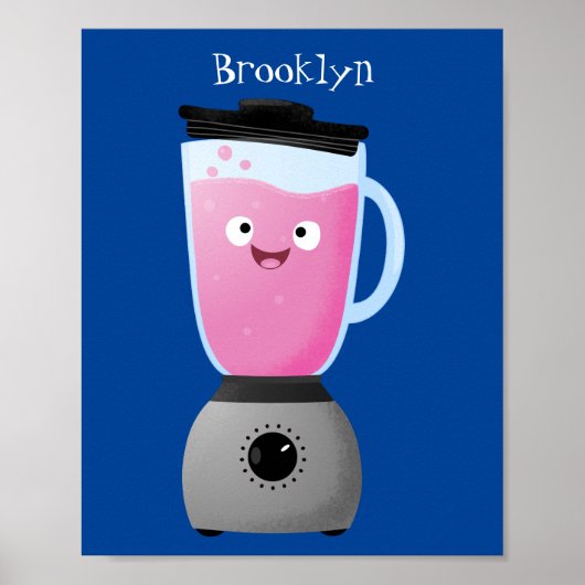 Keukenkeukenapparaat cartoon voor fijne voedselble poster (Voorkant)