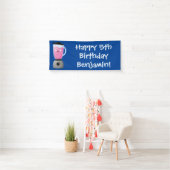 Keukenkeukenapparaat cartoon voor fijne voedselble spandoek (Insitu)