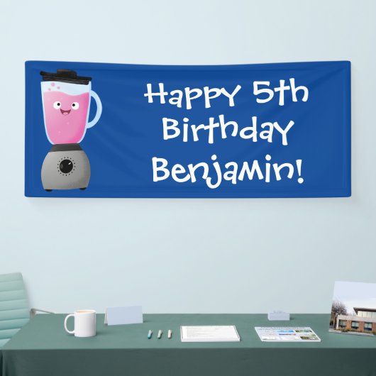 Keukenkeukenapparaat cartoon voor fijne voedselble spandoek (Beurs)