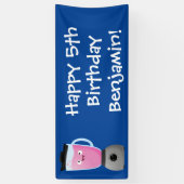 Keukenkeukenapparaat cartoon voor fijne voedselble spandoek (Verticaal)