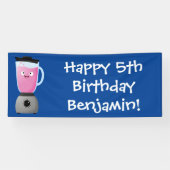 Keukenkeukenapparaat cartoon voor fijne voedselble spandoek (Horizontaal)