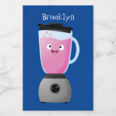 Keukenkeukenapparaat cartoon voor fijne voedselble voedselcontainer etiket (Enkel label)