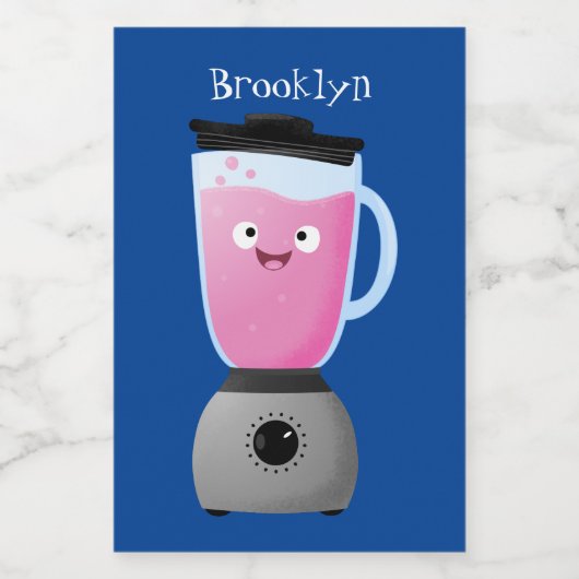 Keukenkeukenapparaat cartoon voor fijne voedselble voedselcontainer etiket (Enkel label)