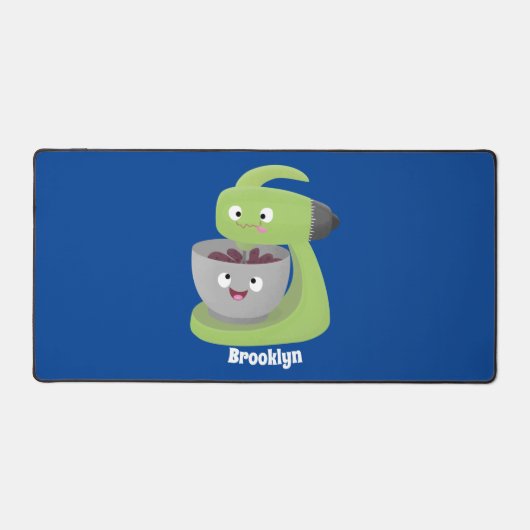 Keukenkeukenapparaat voor cute-taart cartoon bureaumat (Voorkant)