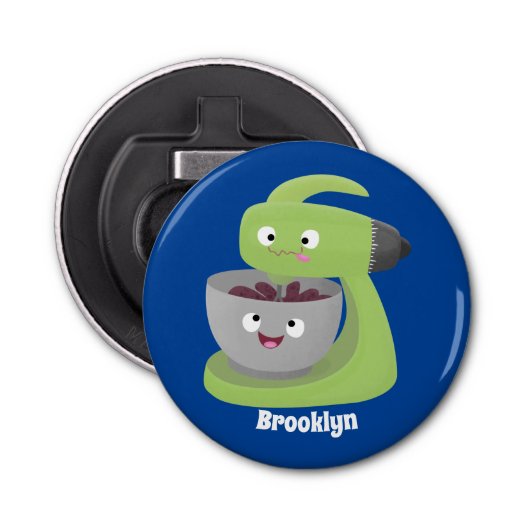 Keukenkeukenapparaat voor cute-taart cartoon button flesopener (Voorkant)