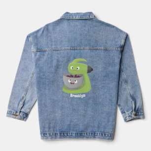 Keukenkeukenapparaat voor cute-taart cartoon denim jacket