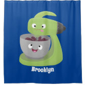 Keukenkeukenapparaat voor cute-taart cartoon douchegordijn (Voorkant)