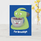 Keukenkeukenapparaat voor cute-taart cartoon kaart (Gele Bloem)