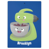 Keukenkeukenapparaat voor cute-taart cartoon klembord (Achterkant)