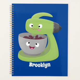 Keukenkeukenapparaat voor cute-taart cartoon planner