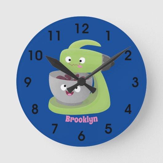 Keukenkeukenapparaat voor cute-taart cartoon ronde klok (Voorkant)