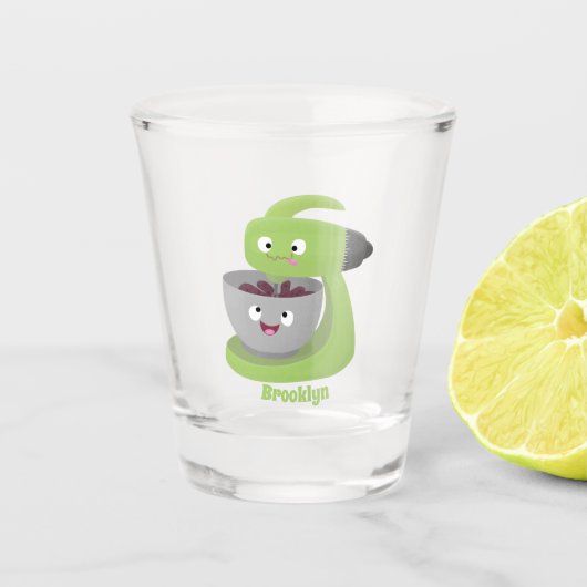 Keukenkeukenapparaat voor cute-taart cartoon shot glas (Voorkant)
