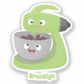 Keukenkeukenapparaat voor cute-taart cartoon sticker (Voorkant)