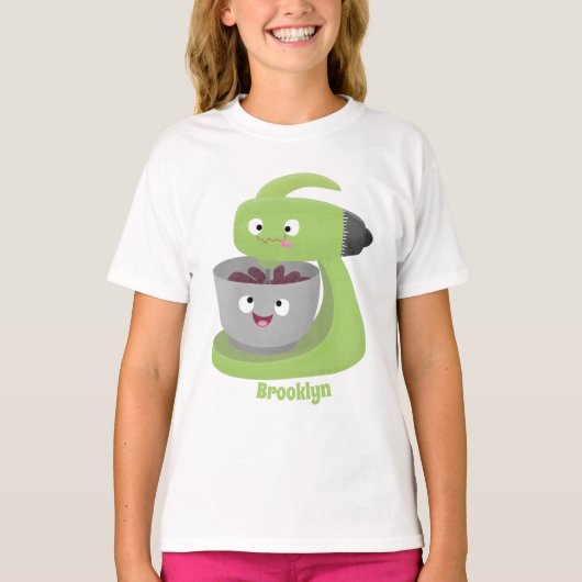 Keukenkeukenapparaat voor cute-taart cartoon t-shirt (Voorkant)