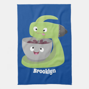 Keukenkeukenapparaat voor cute-taart cartoon theedoek