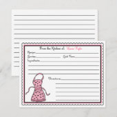 Keukenkeukenkookgerei voor Schort - Kaarten (Voorkant / Achterkant)