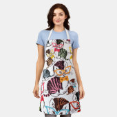 Keukenkeukens van vintage katten stropdas schort (Gedragen)