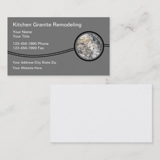 Keukenkeukenstone-Visitekaartjes Visitekaartje (Voorkant / Achterkant)