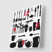 Keukenkeukenwandklok Vierkante Klok (Hoek)