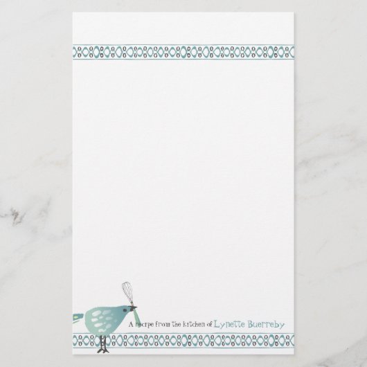 Keukenkeukenwhiskymenurecept Briefpapier (Voorkant)