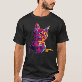 Keukenkleurig voor kattenkat papa kat mam t-shirt