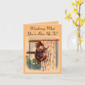 KeukenklimgordijnWenskaart Kaart (Gele Bloem)