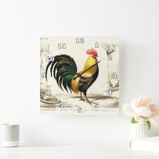  keukenklok voor Rooster-keuken Vierkante Klok (Huis)