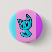 Keukenknop blauwe cartoon ronde button 3,2 cm (Voorkant)