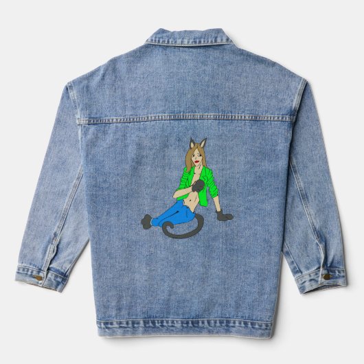 keukenknop denim jacket (Achterkant)