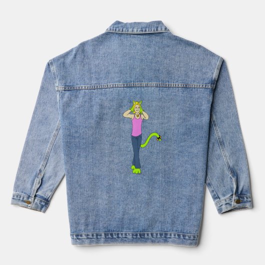 keukenknop denim jacket (Achterkant)