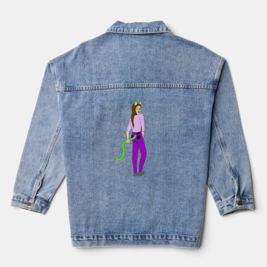 keukenknop denim jacket (Achterkant)