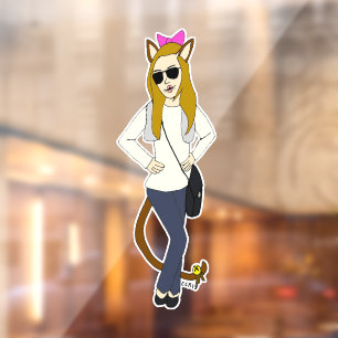 keukenknop raamsticker