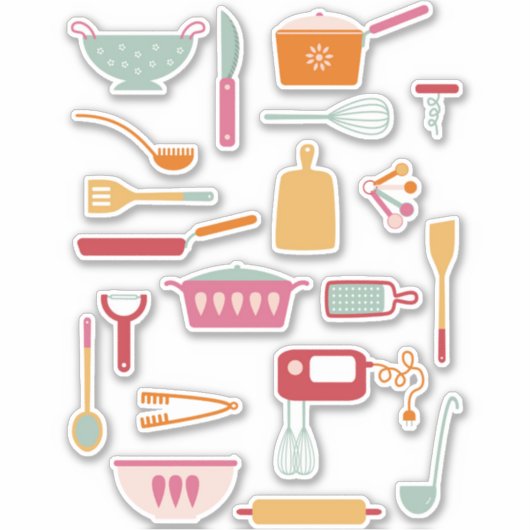 Keukenkookapparatuur Sticker (Voorkant)