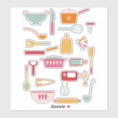 Keukenkookapparatuur Sticker (Vel)