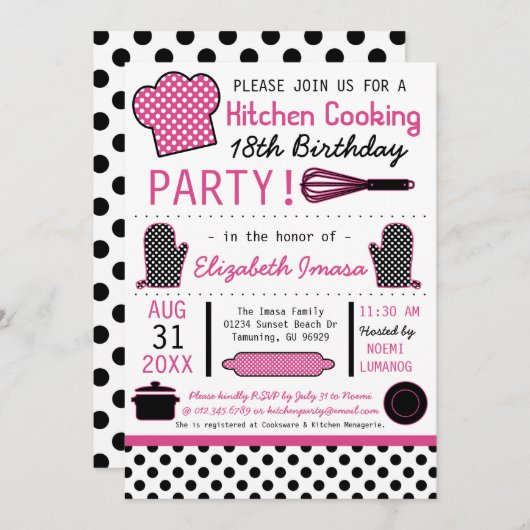 Keukenkookfeest Kaart (Voorkant / Achterkant)