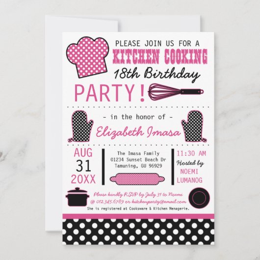 Keukenkookfeest Kaart (Voorkant)