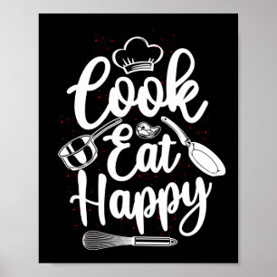 Keukenkookpan Cook Eat Happy Cook Poster