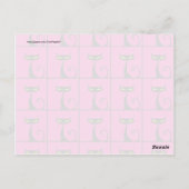 Keukenkraakbeen, warm roze en zwart briefkaart (Achterkant)