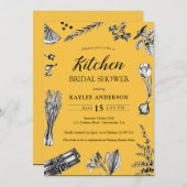 Keukenkruiden kruiden Geel Kaart (Voorkant / Achterkant)