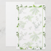 Keukenkruiden Rosemary Basil Briefpapier (Voorkant / Achterkant)