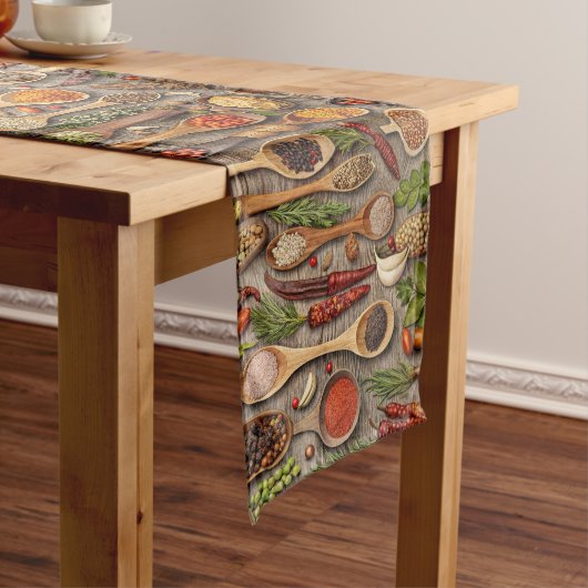 Keukenkruiden & Specerijen Tafel Runner Medium Tafelloper (Voorbeeld)